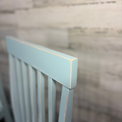 Set Of 4 Light Blue Dining Chairs
