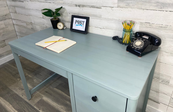 Blue Gray Modern Desk