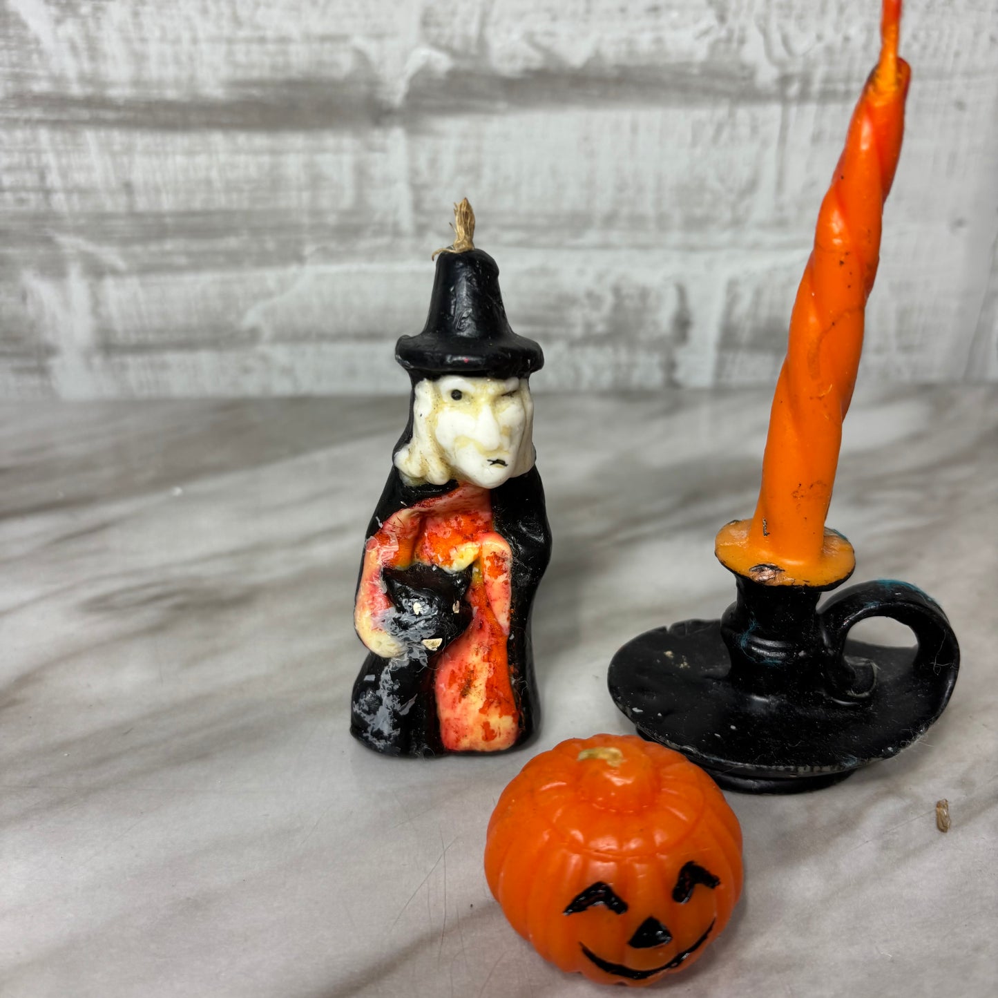 Vintage Lot Of Halloween Wax Candles