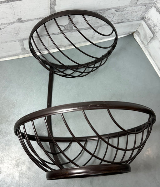 2 Tiered Metal Fruit Baskets