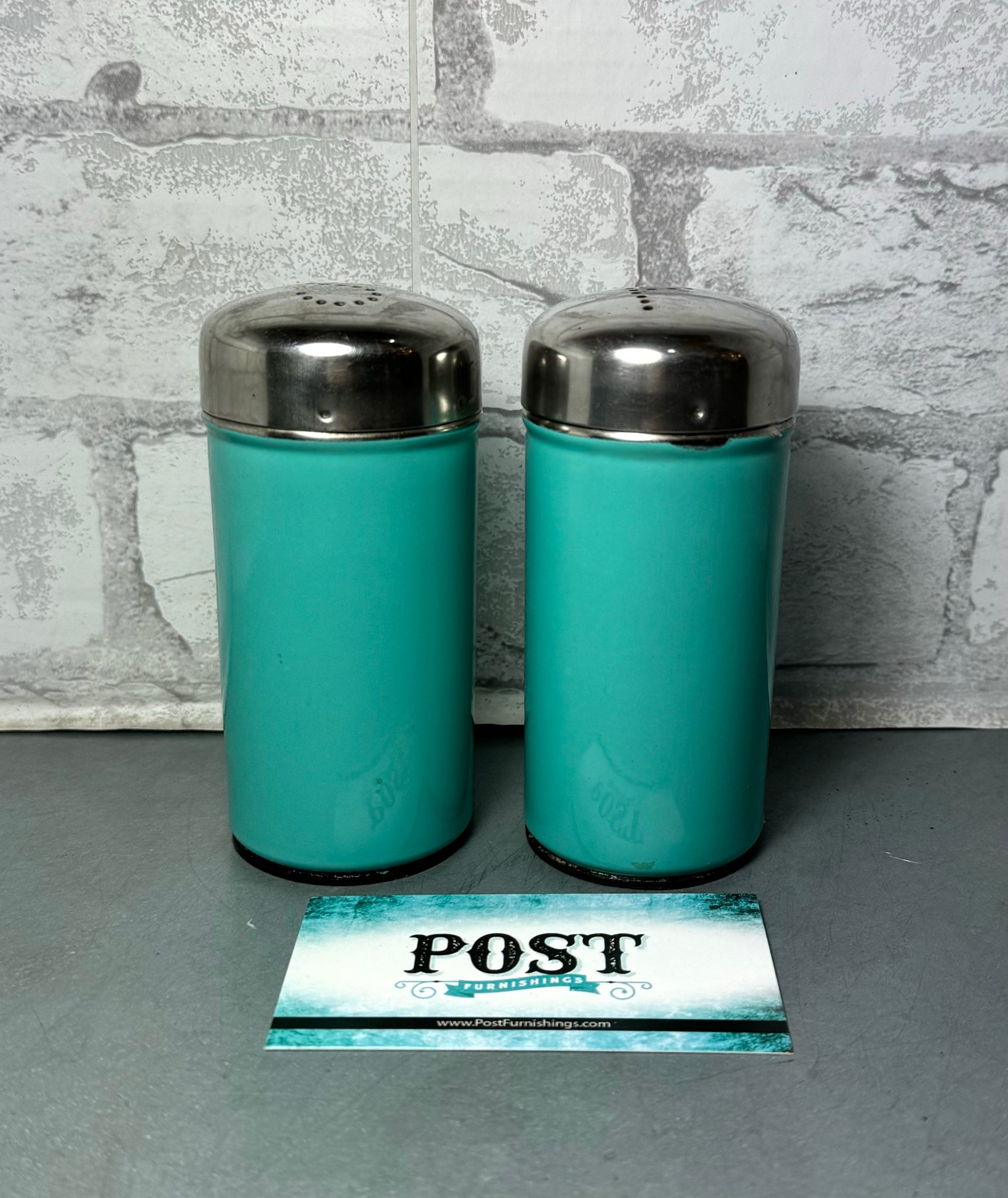 Turquoise Salt And Pepper Shakers