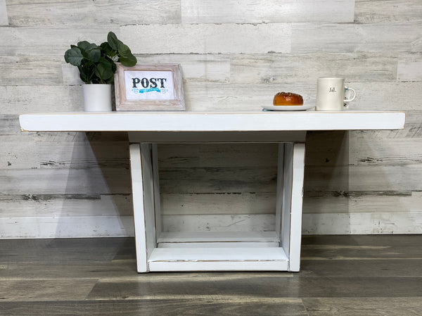 Light Gray Rustic Coffee Table