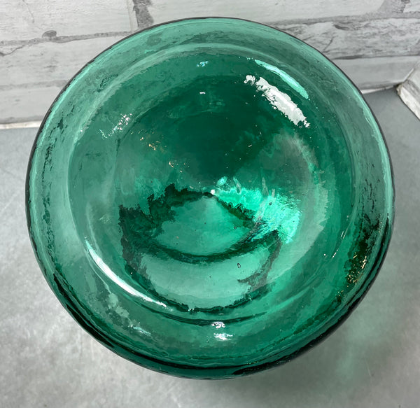 Teal Glass Jar
