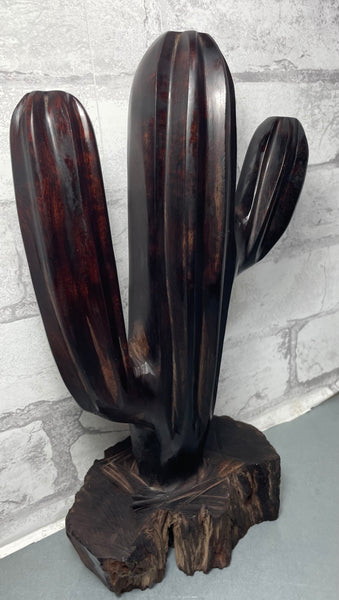 Hand Carved Ironwood Cactus