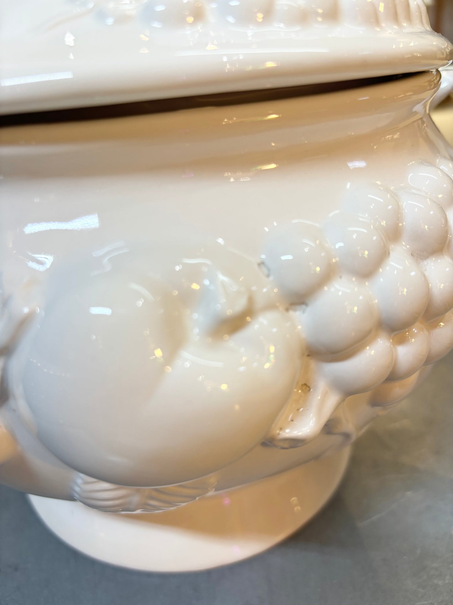 Vintage Signature Japan Ceramic Fruit Soup Tureen Covered Bowl