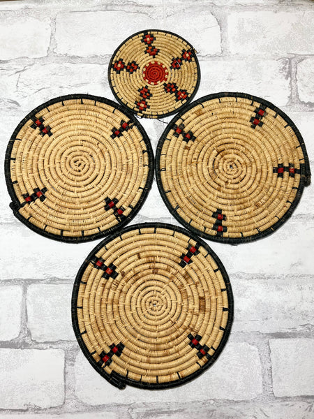 Woven Seagrass Trivet Set W/ Coaster