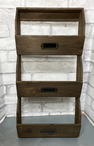 Wooden Filing Shelf