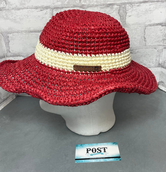 Sperry Woven Red and White Hat