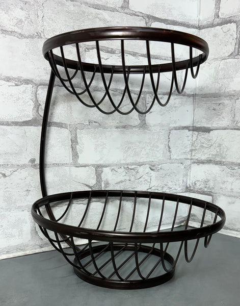 2 Tiered Metal Fruit Baskets