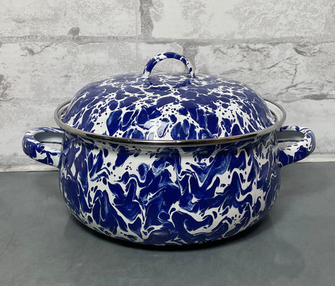 Blue And White Dutch Oven