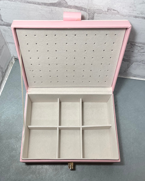 Pink Leather Jewelry Box
