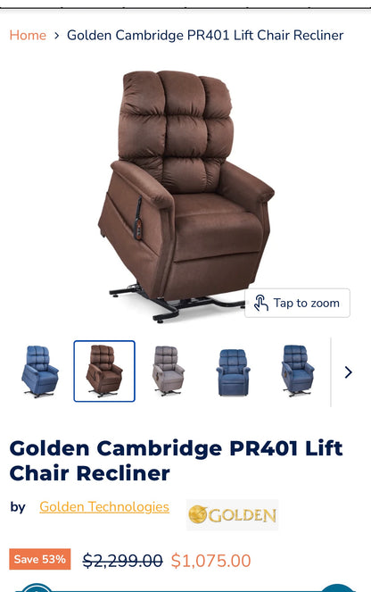 Power Lift Recliner Chair