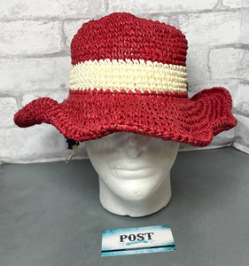 Sperry Woven Red and White Hat