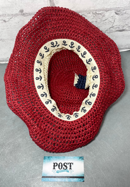 Sperry Woven Red and White Hat