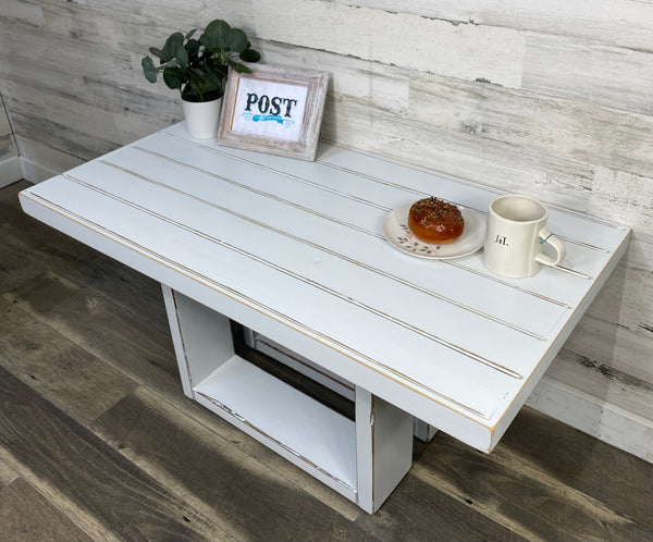 Light Gray Rustic Coffee Table