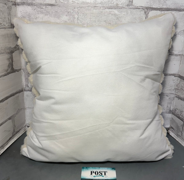 Decorative White Throw Pillow