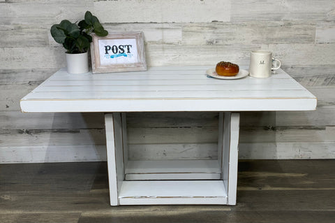 Light Gray Rustic Coffee Table