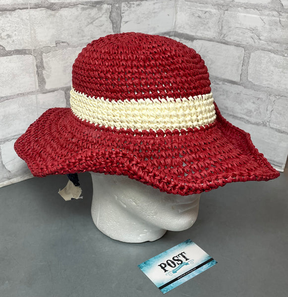 Sperry Woven Red and White Hat