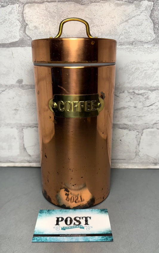 Copper Coffee Tin