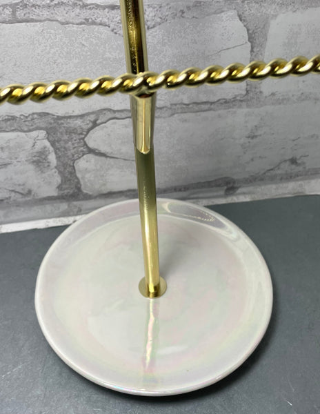 Gold Metal Jewelry Stand