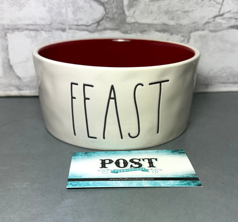 Rae Dunn Red “Feast” Bowl