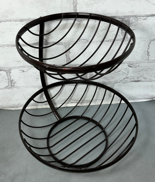 2 Tiered Metal Fruit Baskets