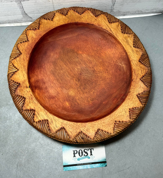 Carved Wood Sun Plates