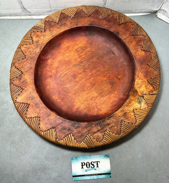 Carved Wood Sun Plates