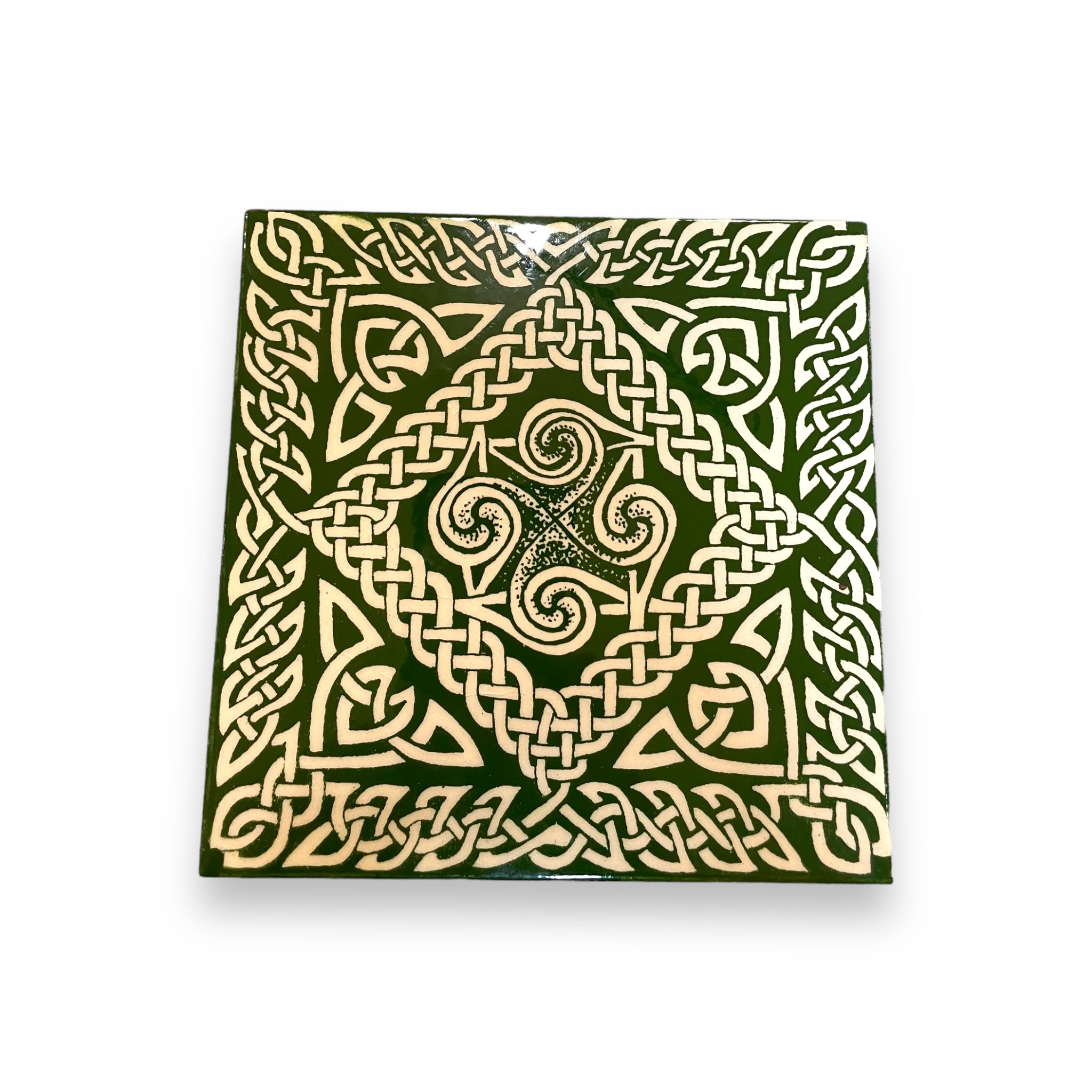 Green And White Decorative Tile