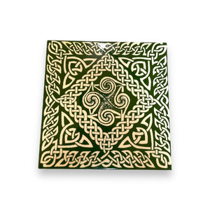 Green And White Decorative Tile