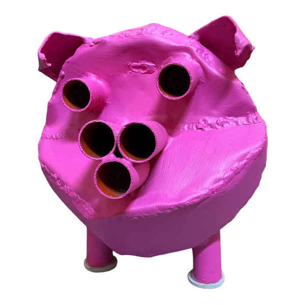 Custom Made Metal Pink Piggy Bank