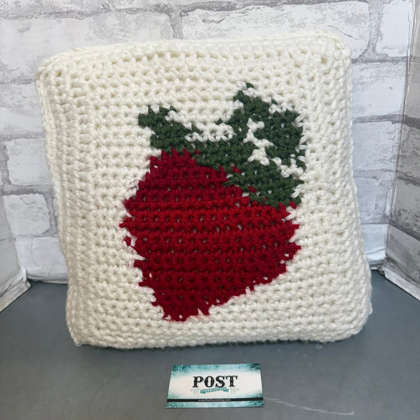 Handmade Strawberry Pillow Crochet