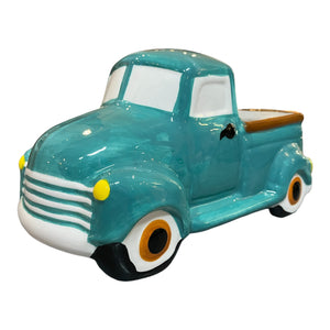 Ceramic Teal Decorative Truck