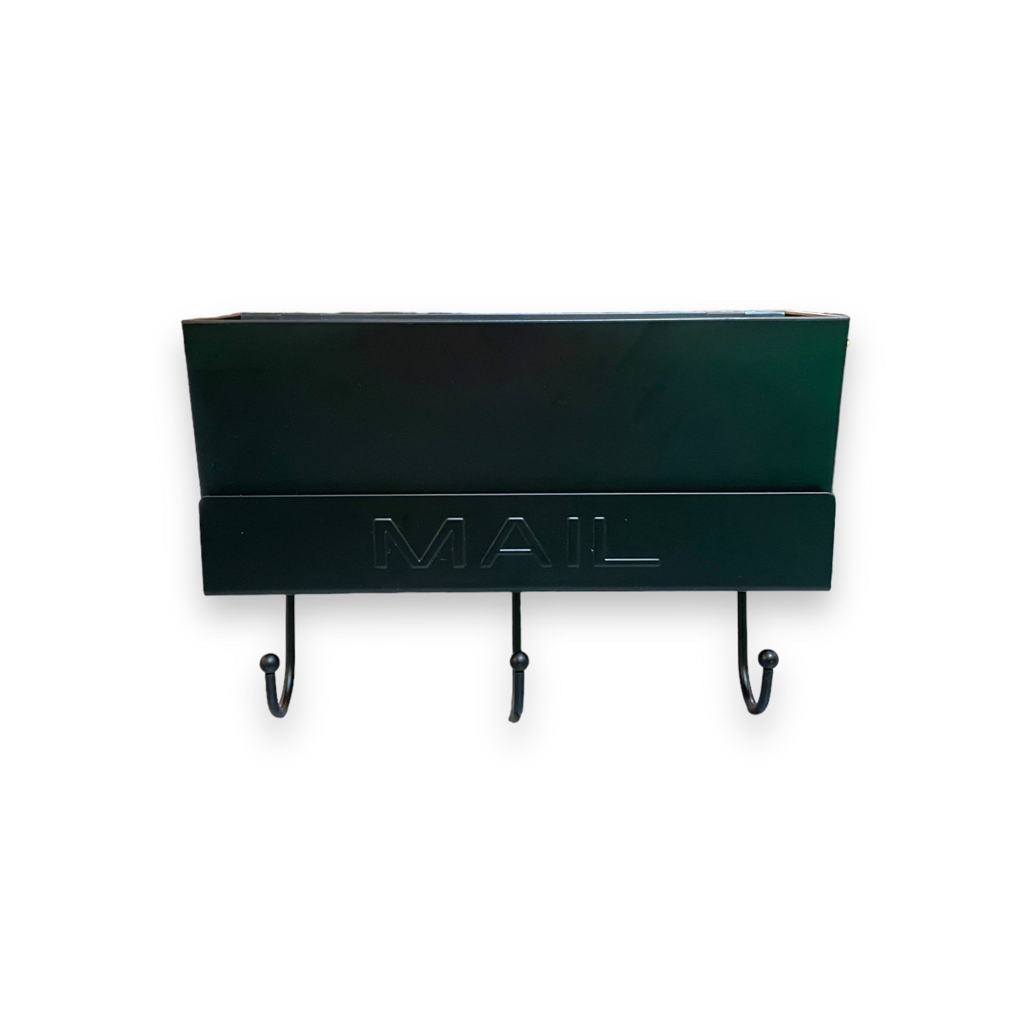Black Mail Holder With 3 Hooks