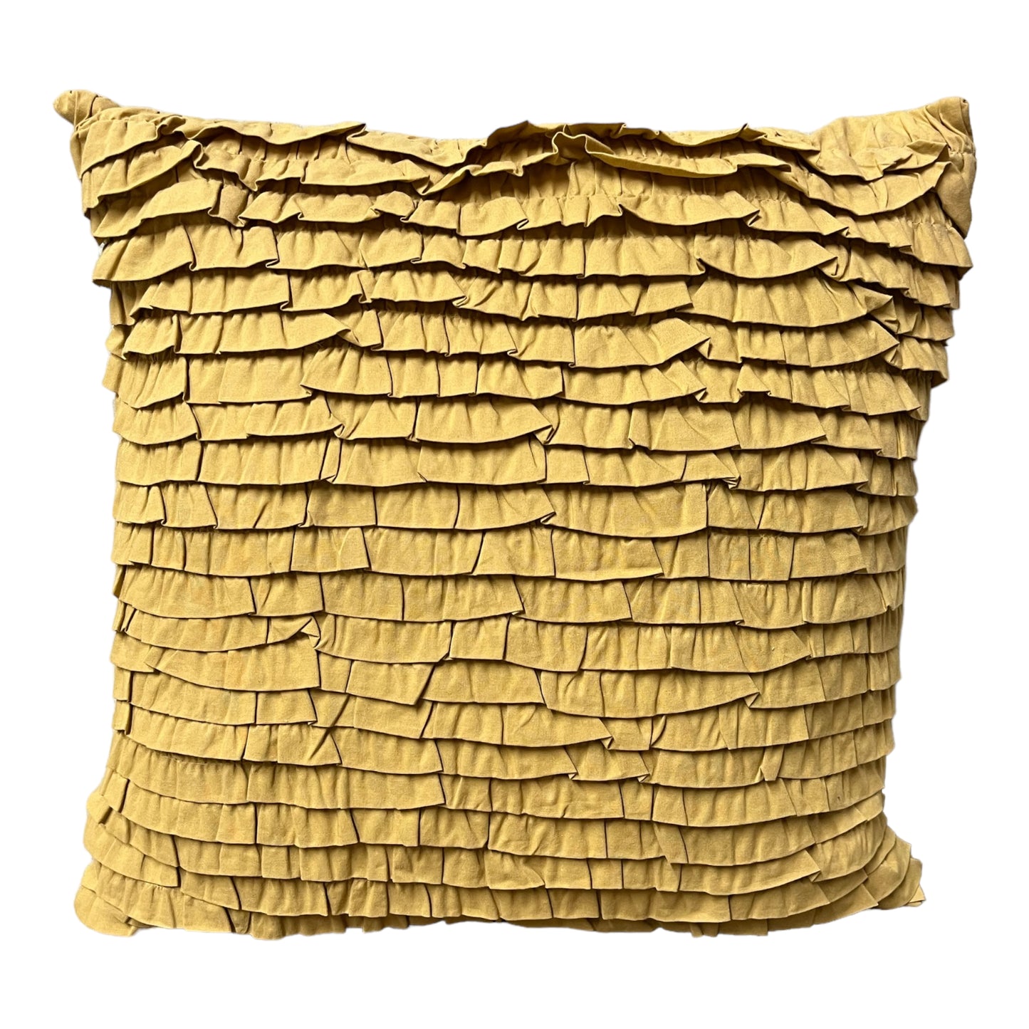 Yellow Ruffle Pillow