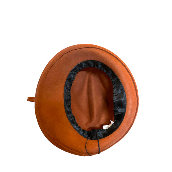 Ladies Burnt Orange 100% Wool Hat