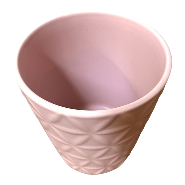 Pink Ceramic Pot W/ Faux Plant