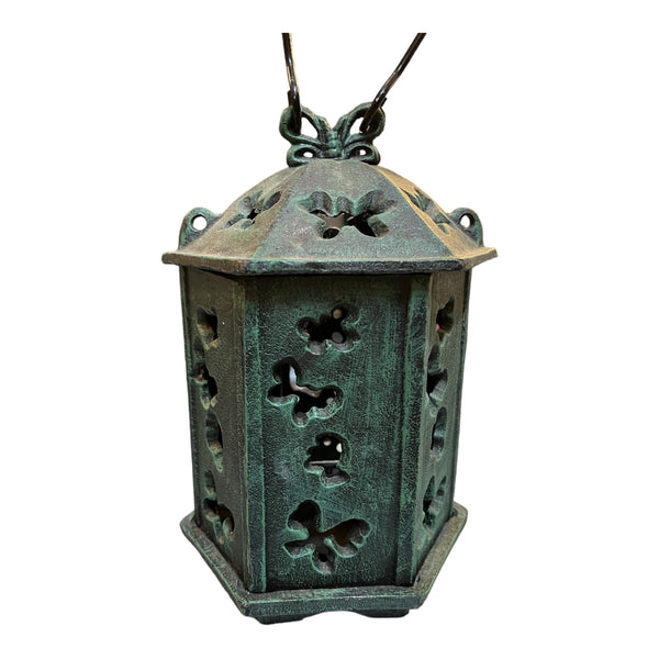 Rustic Iron Butterfly Pattern Lantern