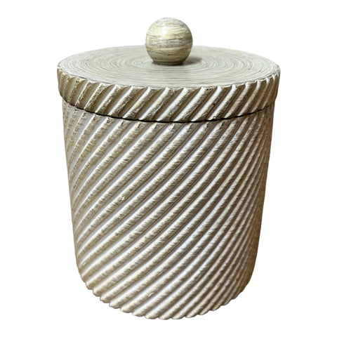 Small Textured Canister W/ Lid
