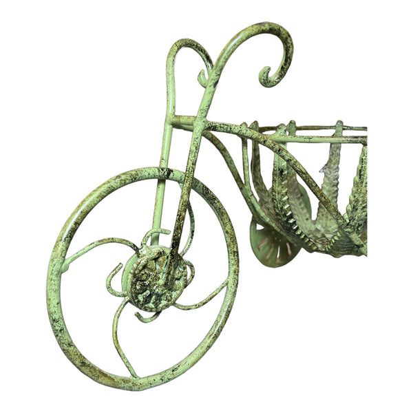 Distressed Iron Bicycle Plant Holder
