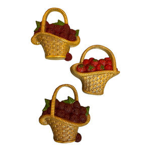 Vintage Burwood Hanging Berry Baskets Set Of 3