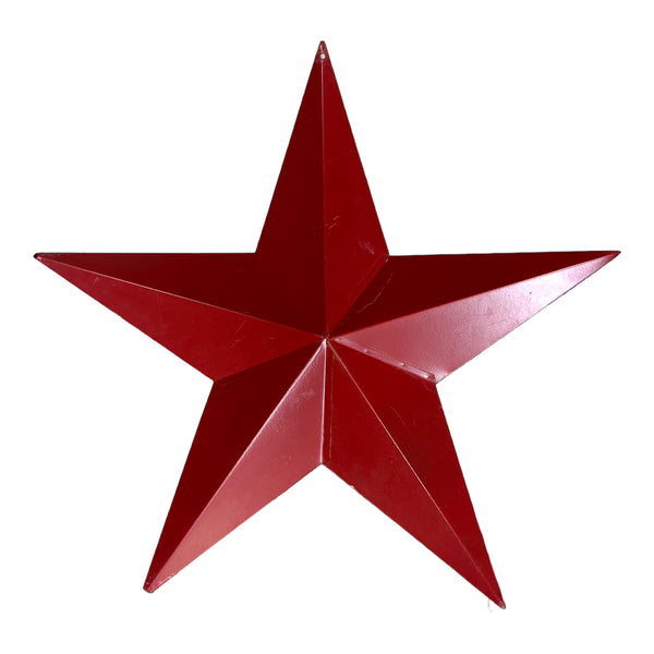 Sparkly Gold/ Red Metal Star