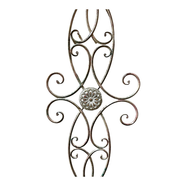 Scroll Metal Wall Decor With Medallion
