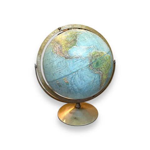 Dual Axis Vintage World Globe