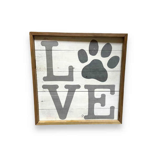 “Love” Sign with A Paw Print
