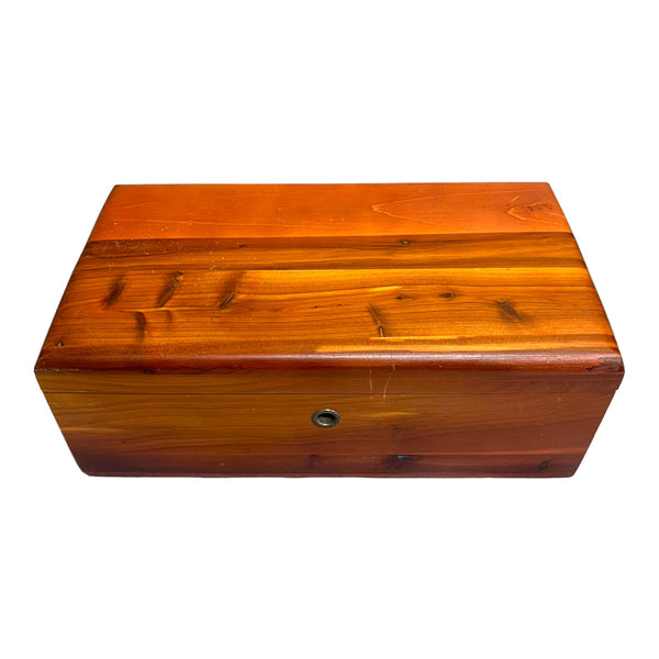 Vintage LANE Miniature Cedar Chest Hinged Jewelry Trinket Box
