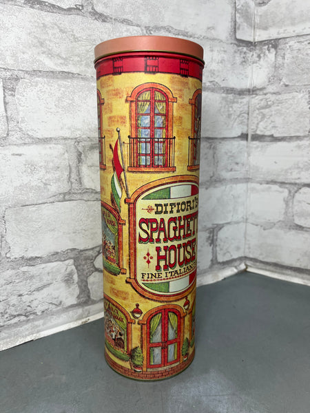 Spaghetti House Tall Pasta Tin Canister