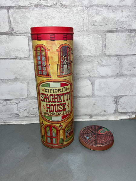 Spaghetti House Tall Pasta Tin Canister