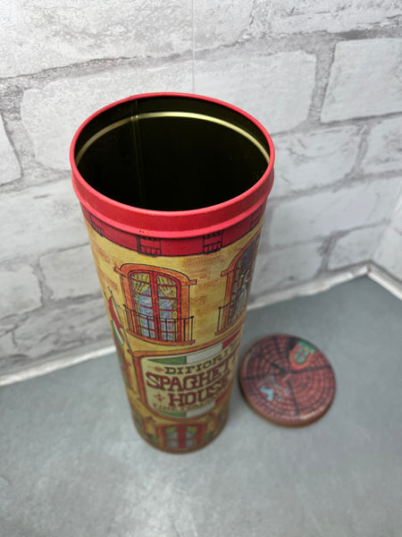 Spaghetti House Tall Pasta Tin Canister