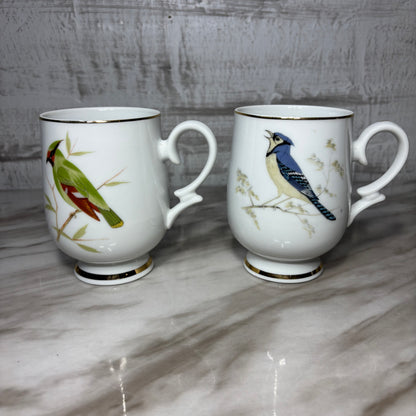 Vintage Royalton Bird Porcelain Mugs Set